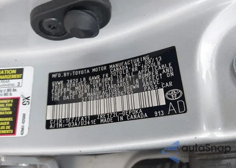 2014 Toyota Corolla L from USA, damaged, VIN 2T1BURHE9EC006765